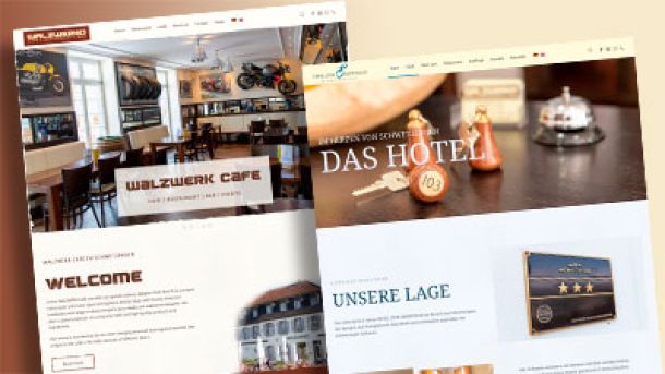 Relaunch der Webseiten für das Walzwerk Cafe und des Hotels zum Erbrprinzen in Schwetzingen